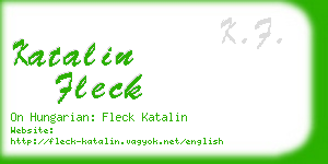 katalin fleck business card